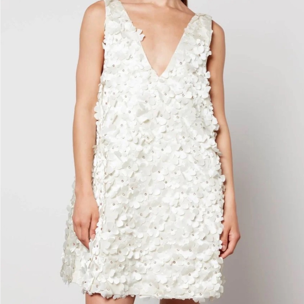 Stine Goya Elena Dress | White Appliqué Floral